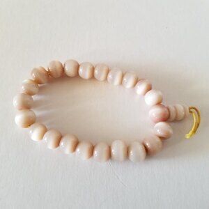 Bracelet Ivory Bone Colored Elastic Beaded Thread 6mm Wrist New